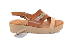 ALMAGRO SANDALO IN PELLE VAQUETILLA PISO COMBI CUERO